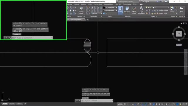 How to Create a Circular Shaft or Pipe Break in AutoCAD смотреть онлайн