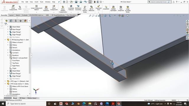 SOLIDWORKS SHEET METAL OVEN STAND смотреть онлайн