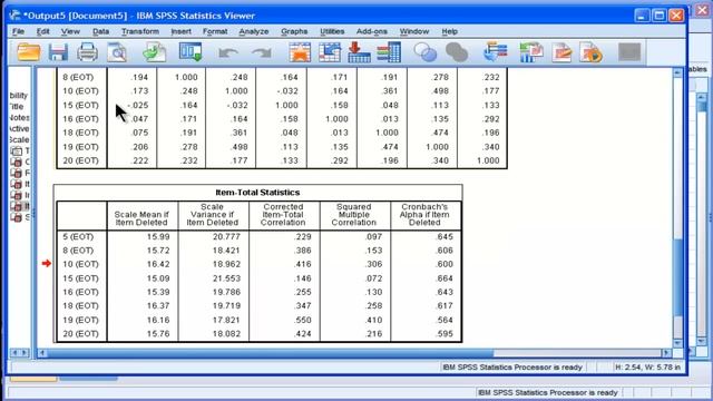 Cronbach's Alpha - SPSS (part 2) смотреть онлайн