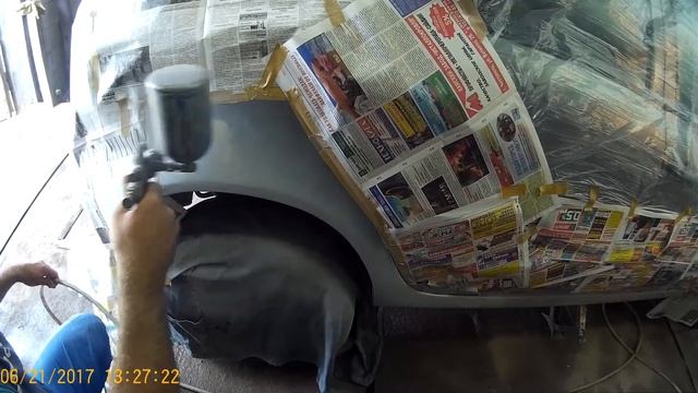 рихтовка порога спотером .покраска крыла