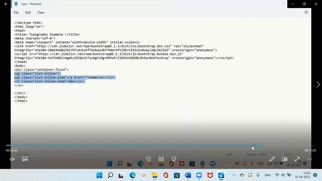 wt # 32 | Bootstrap Typography |List Classes | list-unstyled | list-inline | list-inline-item смотреть онлайн