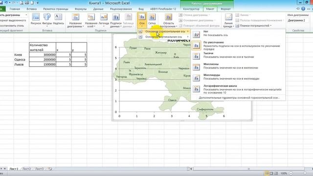 Как построить диаграмму на карте в Excel (как построить график в Excel)