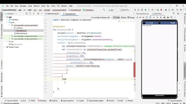Rotation Animation Effect in Jetpack Compose смотреть онлайн