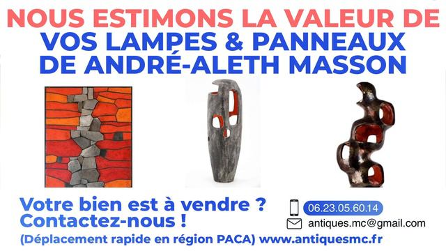 Lampes & Panneaux André Aleth Masson estimation смотреть онлайн
