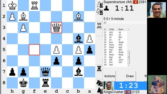 LIVE Blitz #2497 (Speed) Chess Game: Black vs IM Superstructure in Réti v Dutch смотреть онлайн