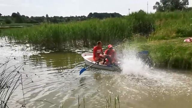 Воздуходувное устройство Stihl BR 700 вместо лодочного мотора ,эксперимент заплыв на озере! смотреть онлайн