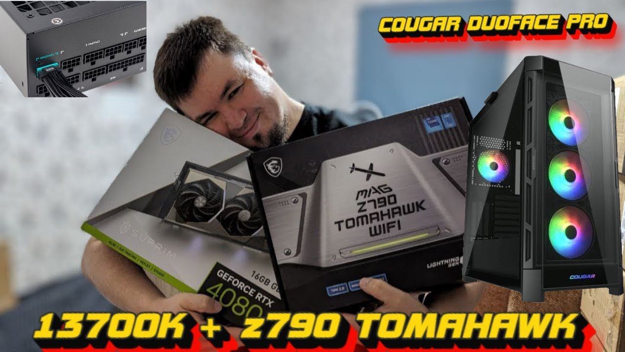 ИГРОВАЯ ПУШКА 13700К + Z790 TOMAHAWK + RTX4080 SUPRIM + PX1000G + COUGAR DUOFACE PRO + КС3000