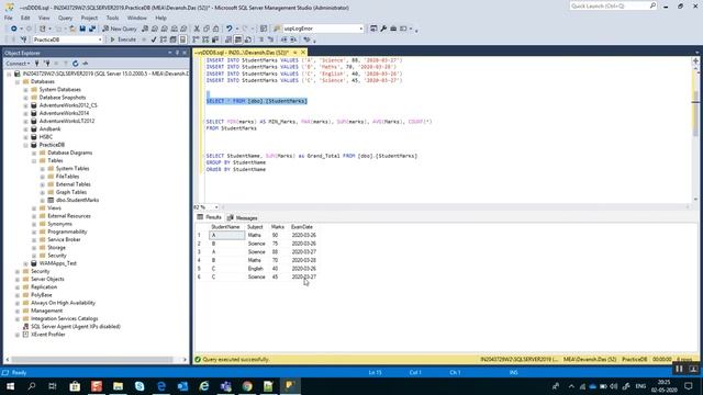 Group by and Having clause and a little about Aggregate Functions смотреть онлайн