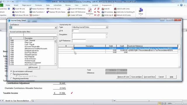 CCH® ProSystem fx® Engagement - Link Microsoft Excel Workpapers to Journal Entries смотреть онлайн