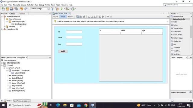 How to Add Record in JTable Using Netbeans Java смотреть онлайн