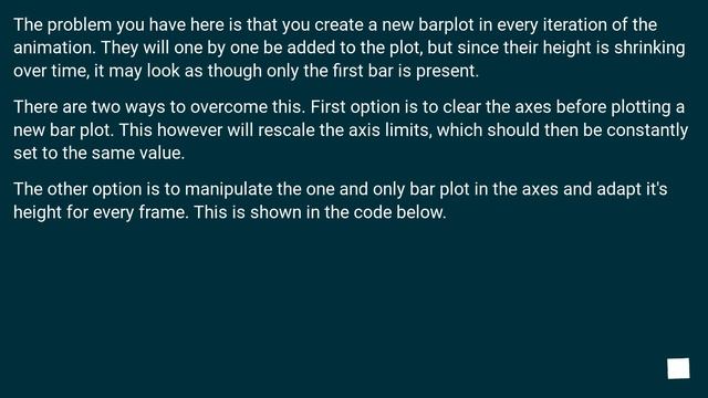 How to animate a bar plot смотреть онлайн