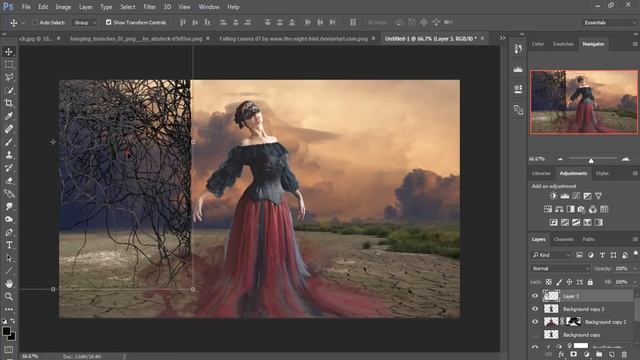 dry land beauty photo manipulation | photoshop tutorial cs6/cc смотреть онлайн