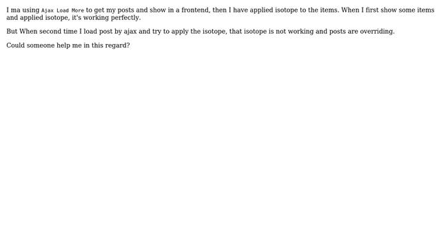 Wordpress: WP Load post with ajax and apply isotope смотреть онлайн