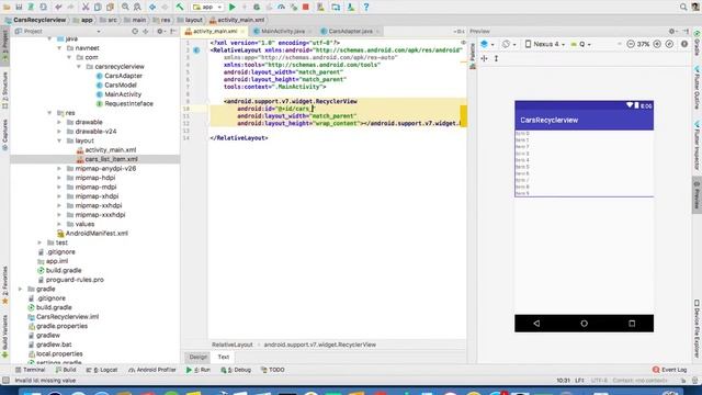 Android RecyclerView Tutorial || Json Parsing using Retrofit PART 5 смотреть онлайн