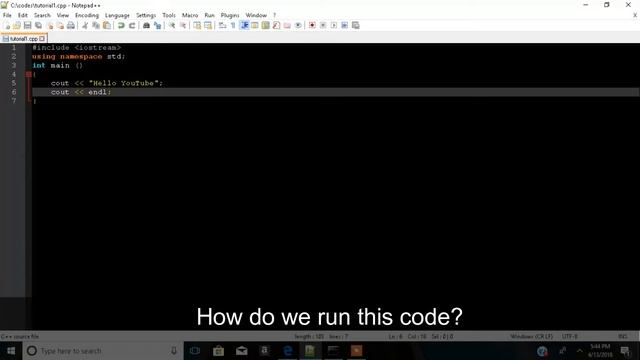 Basic C++ Tutorial - Your first program - Hello смотреть онлайн