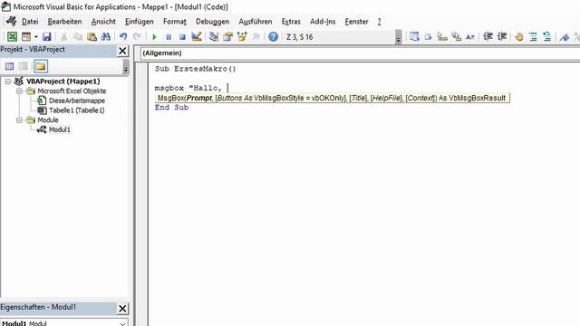 Anfänger Tutorial Excel Makros. Messagebox erstellen | Excel VBA смотреть онлайн
