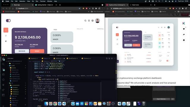 HOW I DESIGNED CRYPTO DASHBOARD UI USING REACT || DRIBBBLE DESIGN смотреть онлайн