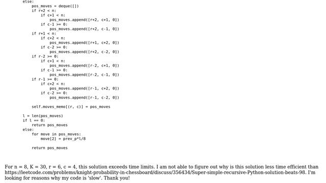 Calculate probability that knight does not attempt to leave chessboard after at most k random... смотреть онлайн
