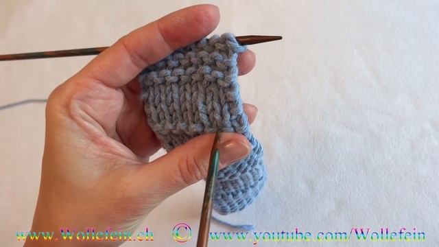 Randmaschen stricken Doppelter Perlrand - Double Pearl or Garter Selvedge смотреть онлайн