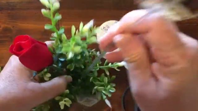 Mothers day #24 30 days of gift ideas Rose in a vase with a bow tutorial смотреть онлайн