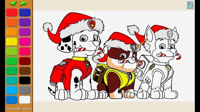 Paw Patrol Coloring Pages for Kids - Paw Patrol Coloring Games - Paw Patrol Christmas Coloring Book смотреть онлайн