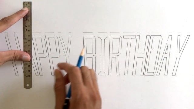 Happy Birthday - 3D text Art on a 2D paper смотреть онлайн