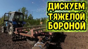 МТЗ 82 с тяжелым дискатором БДТ