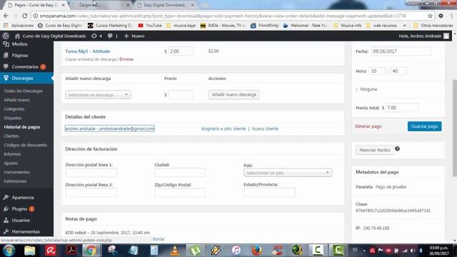 Pagos y pedidos en Easy Digital Downloads de Wordpress смотреть онлайн