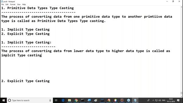 Data Types & Type Casting || Class - 21 || by Mr. Nagoor Babu Sir On 19-12-2018 смотреть онлайн