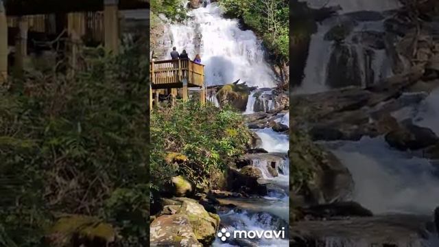 Georgia. Anna Ruby Falls. Spring 2021.Весенний водопад. смотреть онлайн