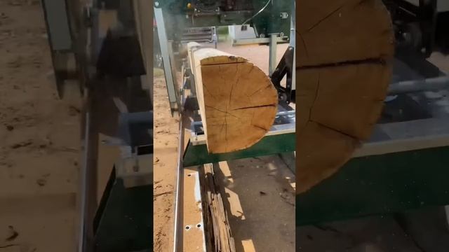 Changing To A Fresh Blade To Mill A Cedar Pole #sawmill #woodworking #maker #wood #diy