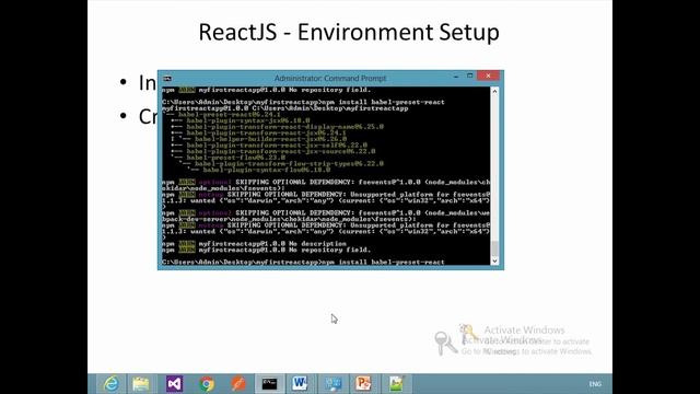Environment Setup of React Js смотреть онлайн