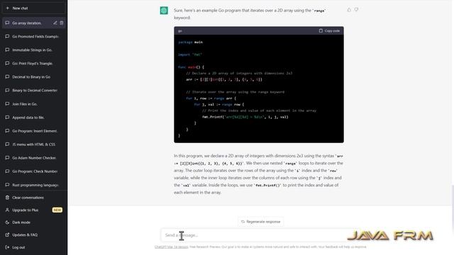 How to iterate multidimensional array using for range loop in Golang 1.20 смотреть онлайн