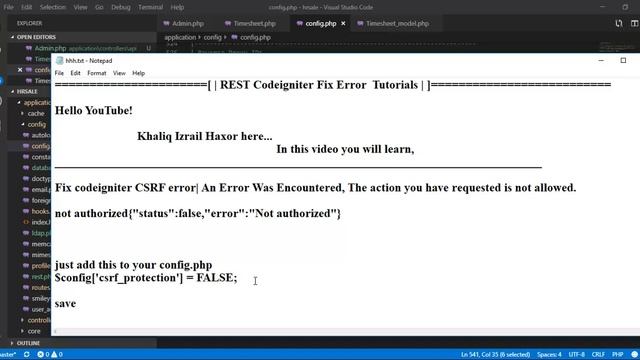 Fix codeigniter CSRF error An Error Was Encountered, The action you have requested is not allowed смотреть онлайн