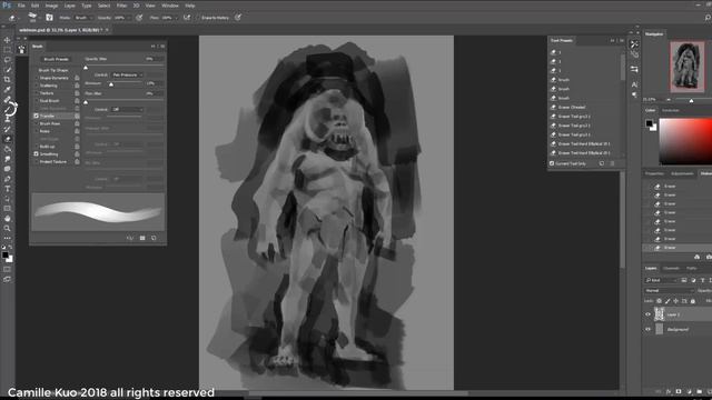 How to paint a character from scratch with mixer brush in fine art style смотреть онлайн