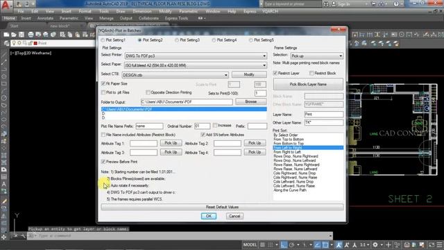 Print Multiple Sheets in 1 Time AutoCAD to PDF JPG PNG DWF Best CAD Tutorial смотреть онлайн