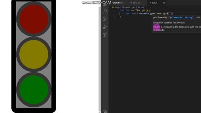 TrafficLight Светофор на Html Css JavaScript смотреть онлайн