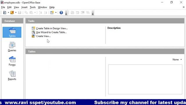Perform operations on table || DDL & DML commands in open office base || By Ravi sspet || смотреть онлайн