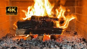 Потрескивающий камин 4К видео для медитации ? и расслабления со звуком  ? костра.