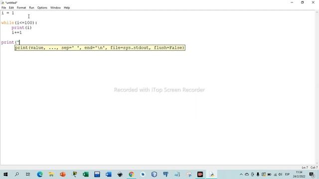Números del 1 al 100 utilizando la variable While en Python смотреть онлайн