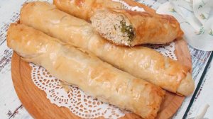 Тестофилам из теста фило.
РУЛЕТЫ ИЗ ТЕСТА ФИЛО С МЯСОМ