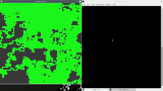 maze generation, using python and pygame смотреть онлайн