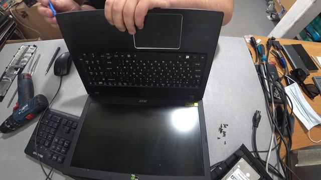 Acer aspire E5-575G разборка, чистка смотреть онлайн