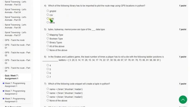 The Joy of Computing using Python|| NPTEL WEEK-7 Quiz Assignment answers 2023 || #nptel #SKumarEdu смотреть онлайн