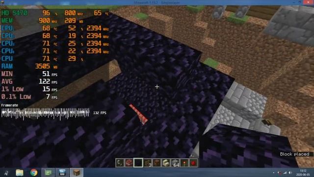Core i3 370M + Radeon HD 5470 MINECRAFT смотреть онлайн