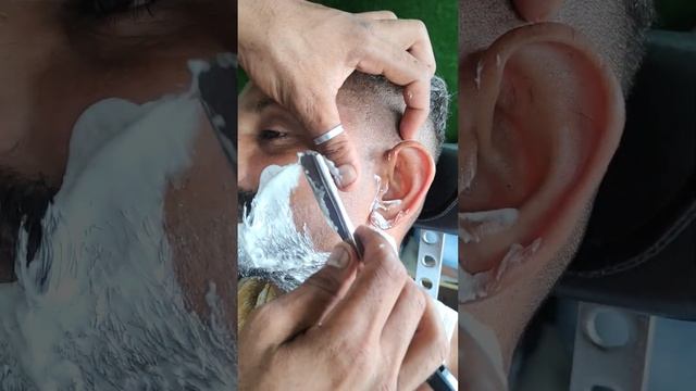 ?Straight Razor Face Shaving By Indian Barber | Clean Shave With Foam | Beard Shaving?