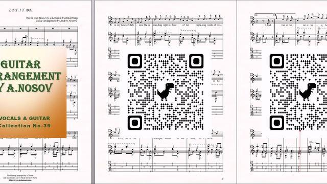 Let it be (J.Lennon-P.McCartney) Ноты для вокала и гитары смотреть онлайн