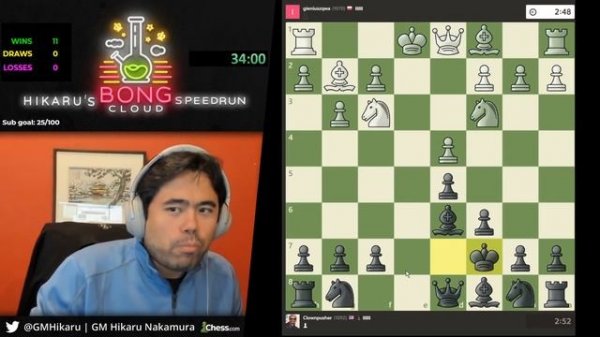 Hikaru Bongcloud Speedrun Part 2 - Aim HIGH