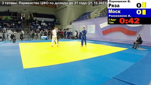 3 татами. Первенство ЦФО по дзюдо до 21 года (21.10.2023) смотреть онлайн